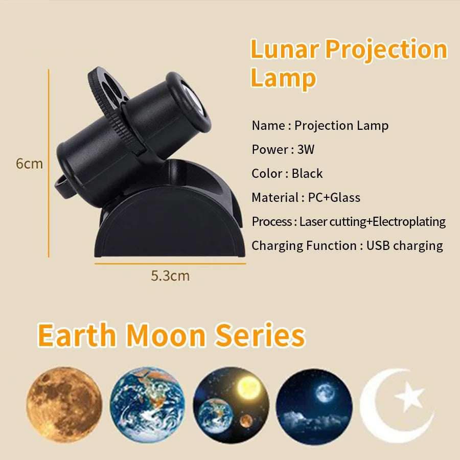 USB Moon Projection Lamp Planet Projector ali-express