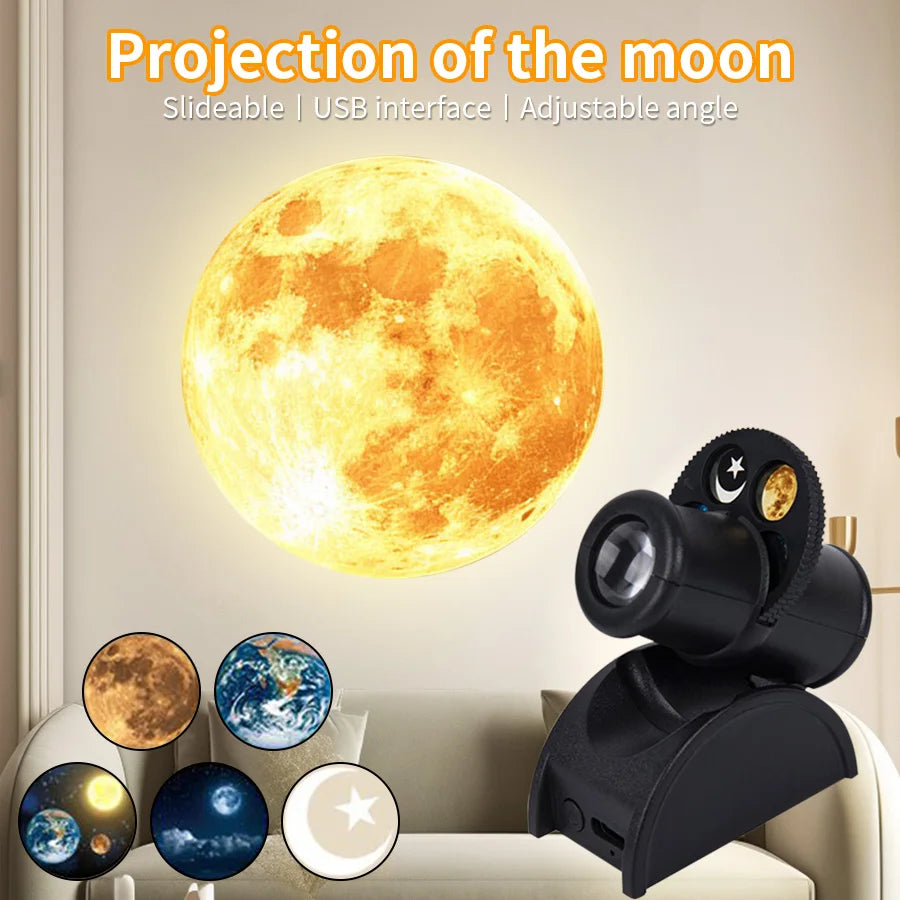 USB Moon Projection Lamp Planet Projector ali-express